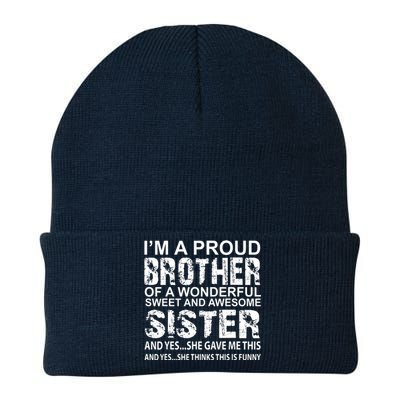 Funny Gift For Brother From Awesome Sister Birthday Xmas Knit Cap Winter Beanie