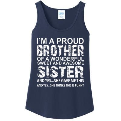 Funny Gift For Brother From Awesome Sister Birthday Xmas Ladies Essential Tank