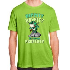 Funny Gun Frog Hippity Hoppity Get Off My Property Adult ChromaSoft Performance T-Shirt