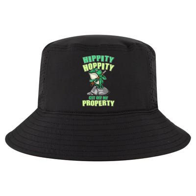 Funny Gun Frog Hippity Hoppity Get Off My Property Cool Comfort Performance Bucket Hat