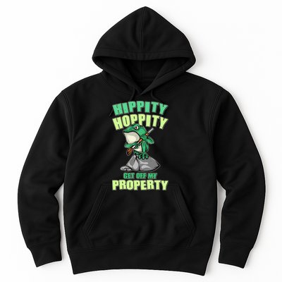 Funny Gun Frog Hippity Hoppity Get Off My Property Hoodie