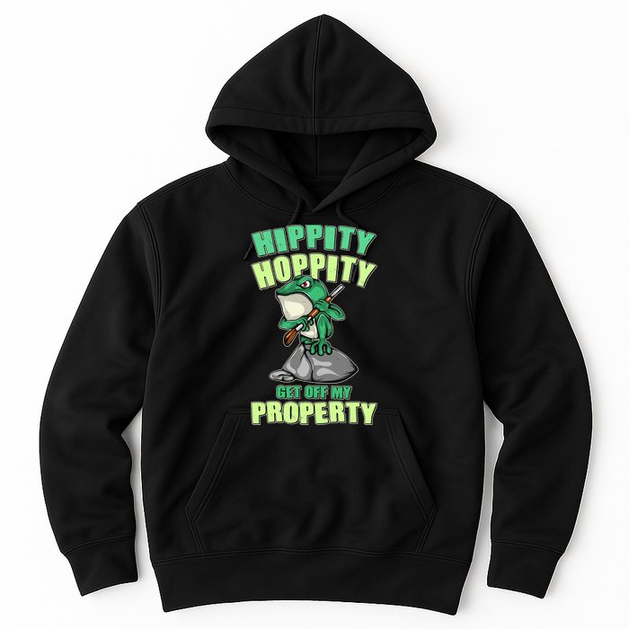 Funny Gun Frog Hippity Hoppity Get Off My Property Hoodie