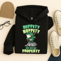 Funny Gun Frog Hippity Hoppity Get Off My Property Hoodie