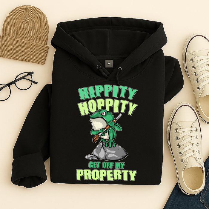 Funny Gun Frog Hippity Hoppity Get Off My Property Hoodie