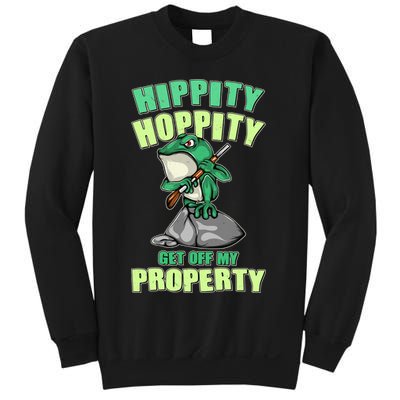 Funny Gun Frog Hippity Hoppity Get Off My Property Sweatshirt