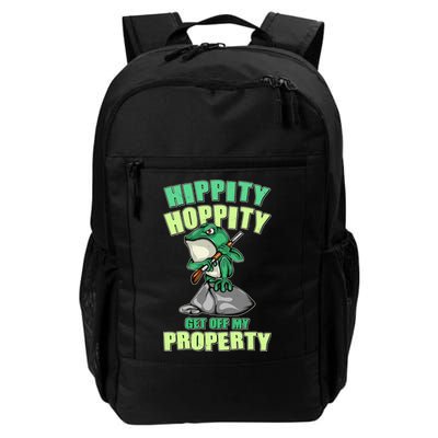Funny Gun Frog Hippity Hoppity Get Off My Property Daily Commute Backpack