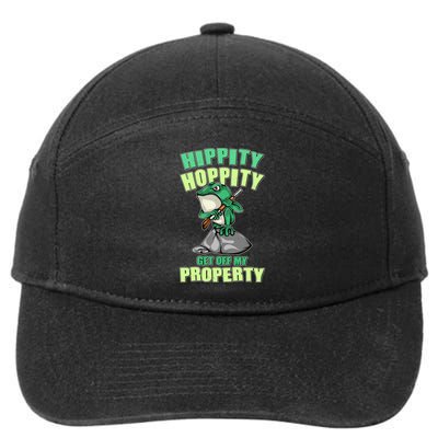 Funny Gun Frog Hippity Hoppity Get Off My Property 7-Panel Snapback Hat