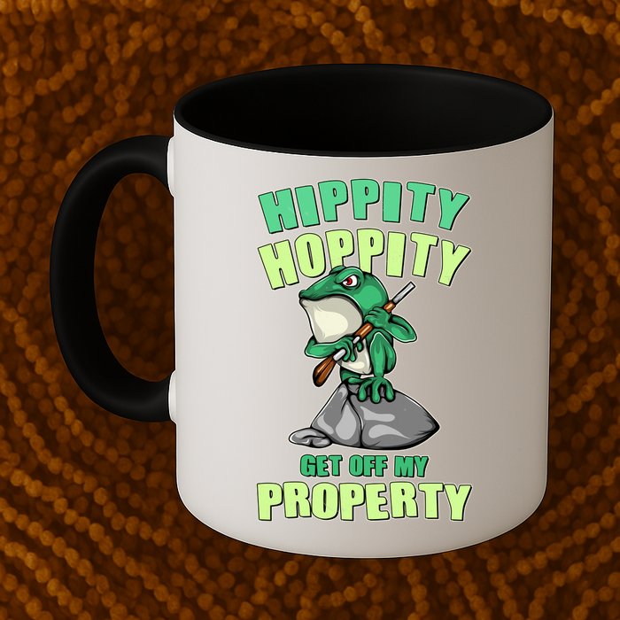 Funny Gun Frog Hippity Hoppity Get Off My Property Mug