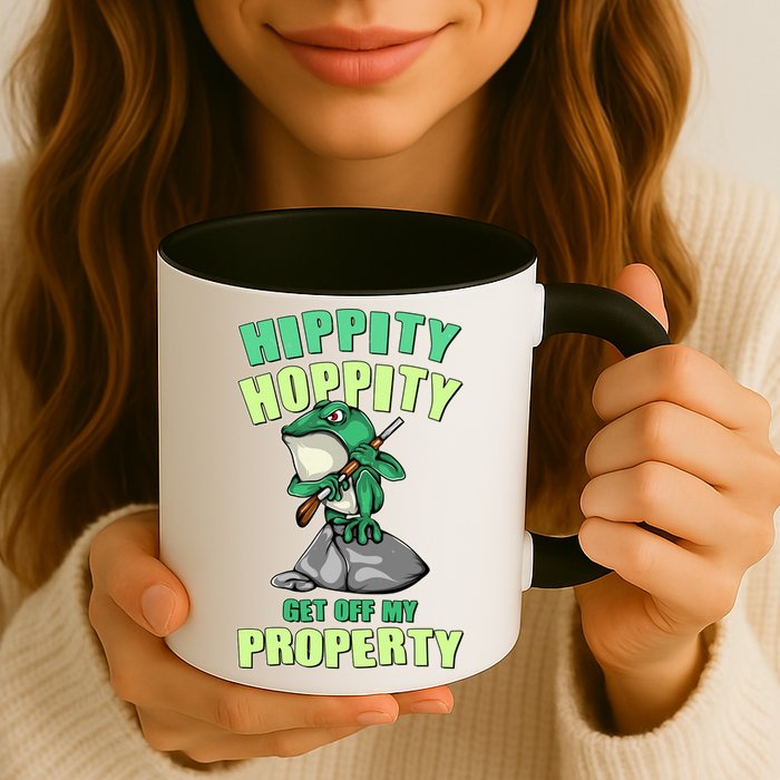 Funny Gun Frog Hippity Hoppity Get Off My Property Mug