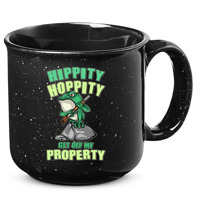 Funny Gun Frog Hippity Hoppity Get Off My Property 15oz Campfire Ceramic Mug