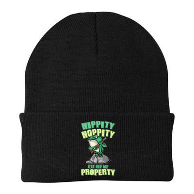 Funny Gun Frog Hippity Hoppity Get Off My Property Beanie
