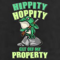 Funny Gun Frog Hippity Hoppity Get Off My Property Beanie