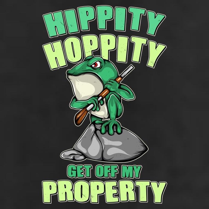 Funny Gun Frog Hippity Hoppity Get Off My Property Beanie