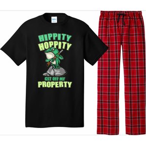 Funny Gun Frog Hippity Hoppity Get Off My Property Pajama Set