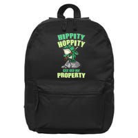 Funny Gun Frog Hippity Hoppity Get Off My Property 16 in Basic Backpack