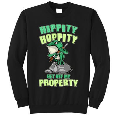 Funny Gun Frog Hippity Hoppity Get Off My Property Tall Sweatshirt