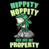 Funny Gun Frog Hippity Hoppity Get Off My Property Baby Bodysuit
