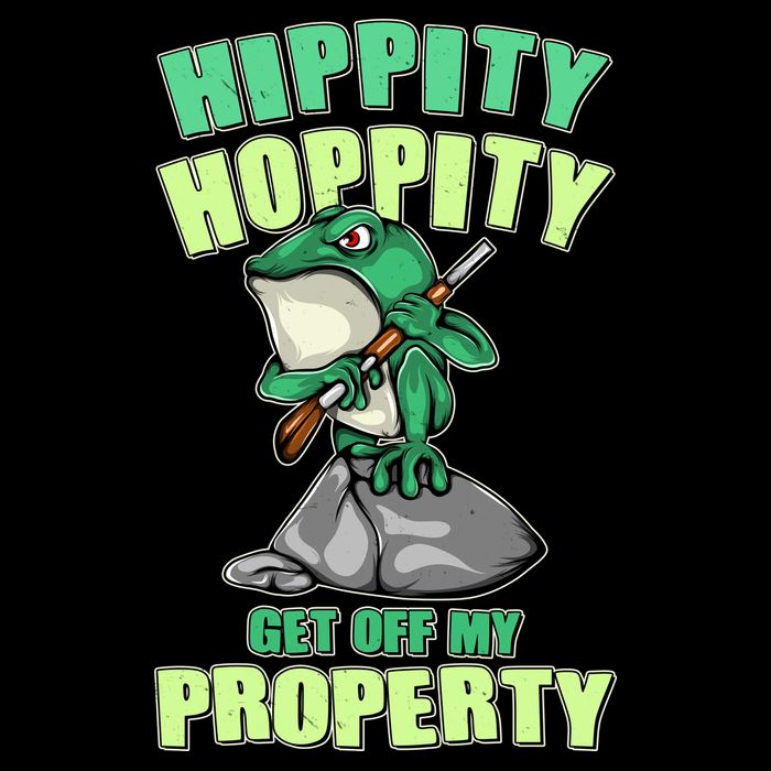 Funny Gun Frog Hippity Hoppity Get Off My Property Baby Bodysuit
