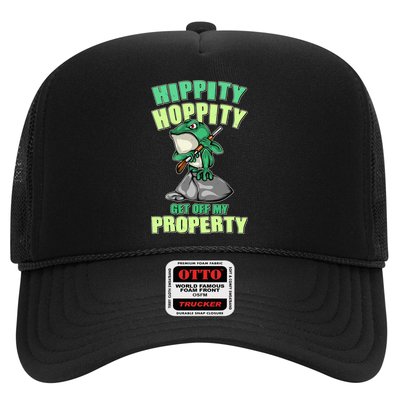Funny Gun Frog Hippity Hoppity Get Off My Property Trucker Hat