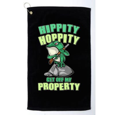 Funny Gun Frog Hippity Hoppity Get Off My Property Golf Towel
