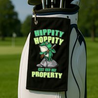 Funny Gun Frog Hippity Hoppity Get Off My Property Golf Towel