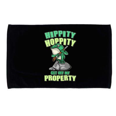 Funny Gun Frog Hippity Hoppity Get Off My Property Microfiber Hand Towel