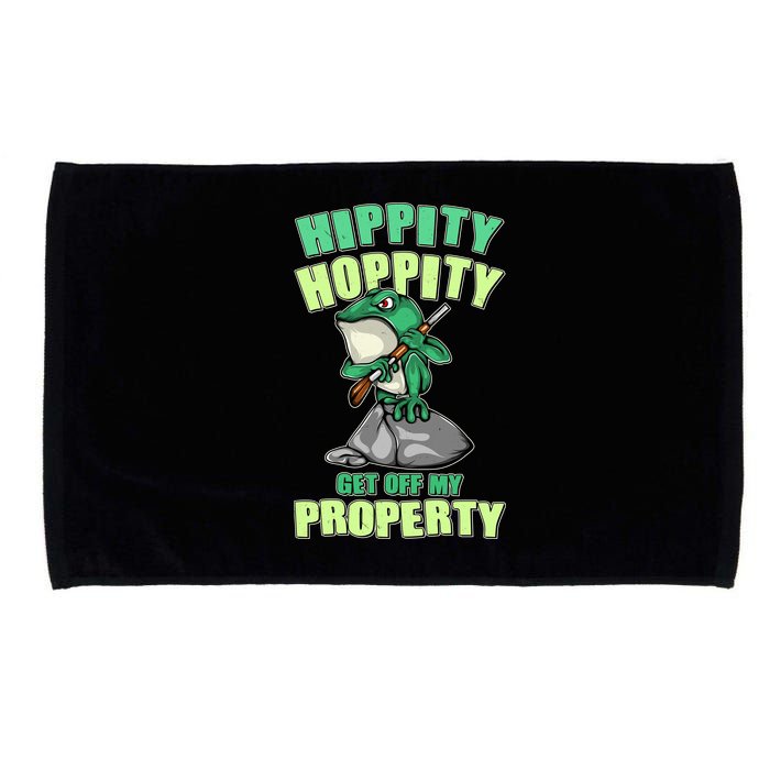 Funny Gun Frog Hippity Hoppity Get Off My Property Microfiber Hand Towel
