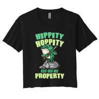 Funny Gun Frog Hippity Hoppity Get Off My Property Crop Top