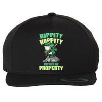 Funny Gun Frog Hippity Hoppity Get Off My Property Wool Snapback Cap