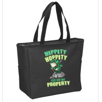 Funny Gun Frog Hippity Hoppity Get Off My Property Zip Tote Bag