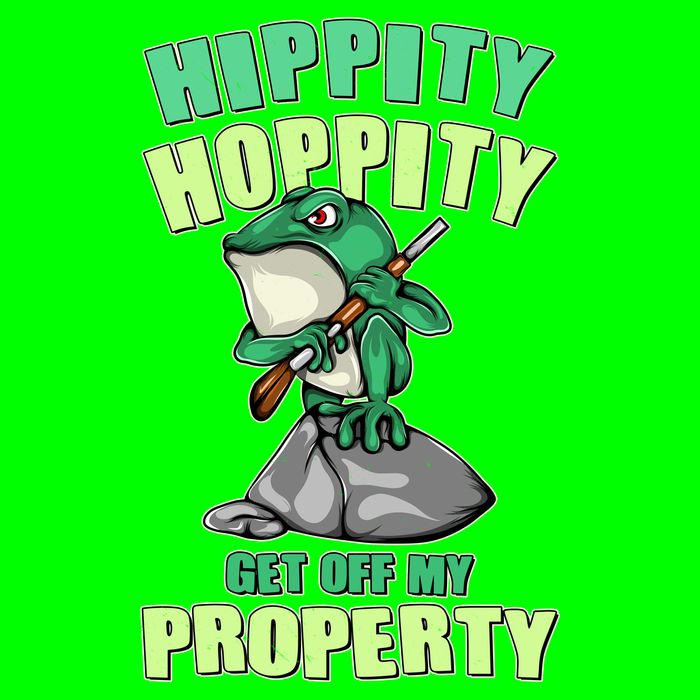 Funny Gun Frog Hippity Hoppity Get Off My Property Button