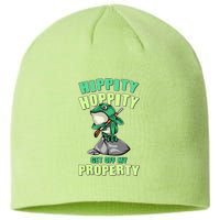 Funny Gun Frog Hippity Hoppity Get Off My Property Sustainable Beanie
