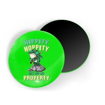 Funny Gun Frog Hippity Hoppity Get Off My Property Magnet