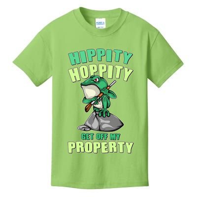 Funny Gun Frog Hippity Hoppity Get Off My Property Kids T-Shirt