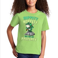 Funny Gun Frog Hippity Hoppity Get Off My Property Kids T-Shirt