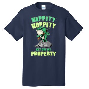 Funny Gun Frog Hippity Hoppity Get Off My Property Tall T-Shirt