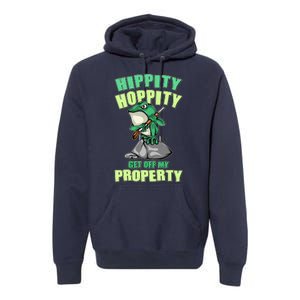 Funny Gun Frog Hippity Hoppity Get Off My Property Premium Hoodie