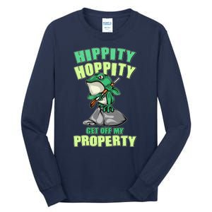 Funny Gun Frog Hippity Hoppity Get Off My Property Tall Long Sleeve T-Shirt