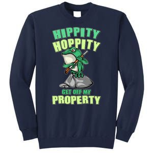 Funny Gun Frog Hippity Hoppity Get Off My Property Tall Sweatshirt