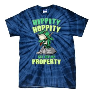 Funny Gun Frog Hippity Hoppity Get Off My Property Tie-Dye T-Shirt