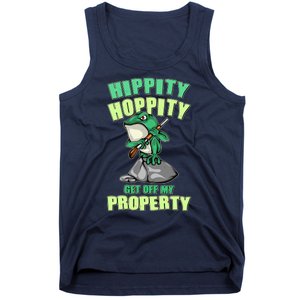 Funny Gun Frog Hippity Hoppity Get Off My Property Tank Top