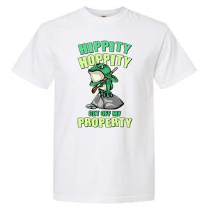 Funny Gun Frog Hippity Hoppity Get Off My Property Garment-Dyed Heavyweight T-Shirt