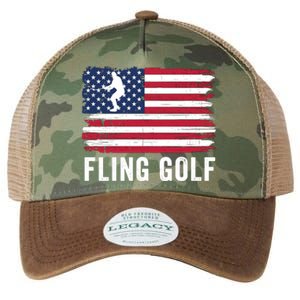 Fling Golf Funny Making Golf Courses Great Again Legacy Tie Dye Trucker Hat