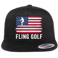 Fling Golf Funny Making Golf Courses Great Again Flat Bill Trucker Hat