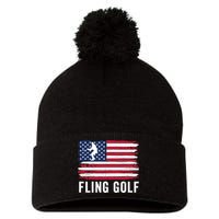 Fling Golf Funny Making Golf Courses Great Again Pom Pom 12in Knit Beanie