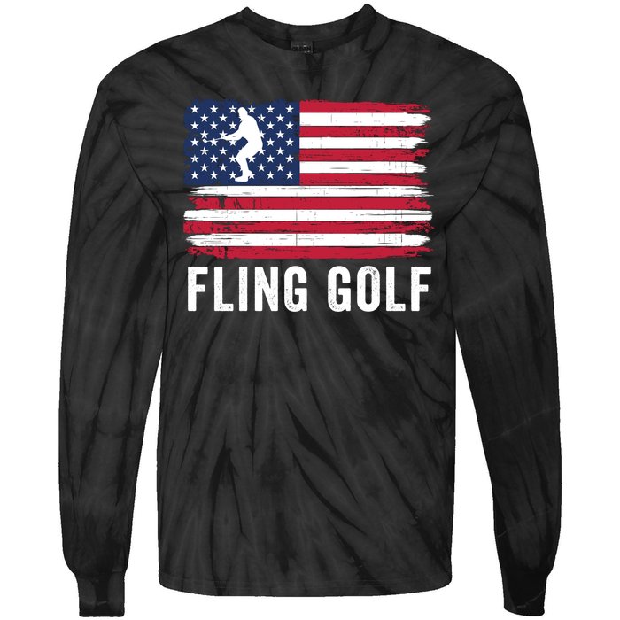 Fling Golf Funny Making Golf Courses Great Again Tie-Dye Long Sleeve Shirt