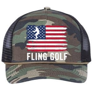 Fling Golf Funny Making Golf Courses Great Again Retro Rope Trucker Hat Cap