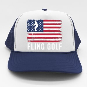 Fling Golf Funny Making Golf Courses Great Again Trucker Hat