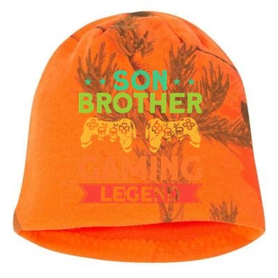 Funny Gamer Family Son Brother Gaming Legend Brother Gaming Gift Kati - Camo Knit Beanie