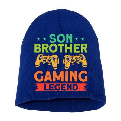 Funny Gamer Family Son Brother Gaming Legend Brother Gaming Gift Short Acrylic Beanie